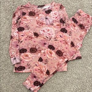 Floral Pink Kids Pajamas